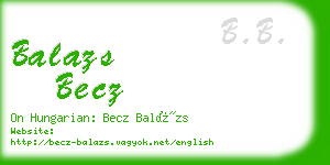 balazs becz business card